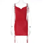 Red Spaghetti Strap Backless Mini Dress.webp