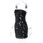 Silver Sequins Strapless Mini Dress.webp