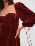 Velvet square neck bodycon mini dress.webp