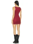 Wine Red Mini Dress Front.webp