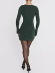 Draped ruched mini dress front.webp