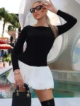 Patchwork Mini Dress Front View.webp