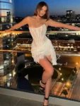 Lace Strapless Ruched Mini Party Dress.webp