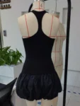 Black Puffy Mini Dress Mirror