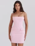 strapless mini dress