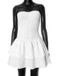 Strapless White A-line Mini Dress.webp