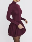 Burgundy mini dress front.webp