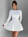 elegant long sleeve mini dress for women.webp