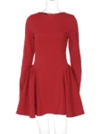 elegant long sleeve mini dress for women.webp