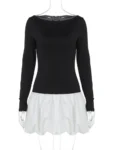 Patchwork Mini Dress Front View.webp