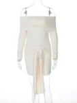 Beige Off-Shoulder Ruched Mini Dress.webp