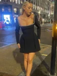 Pearl collar mini dress front.webp