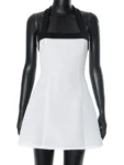 Halter lace-up backless mini party dress.webp