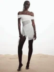 Front view of yellow mesh mini dress-2.webp