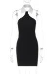 Halter patchwork bodycon mini dress.webp