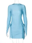 White Cutout Bow Mini Dress.webp