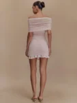 Off-shoulder ruffled mini dress front.webp
