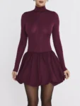 Burgundy mini dress front.webp