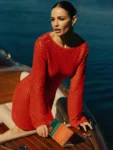 White Knit Mini Dress Front View.webp