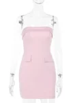strapless mini dress