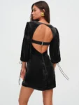 Velvet square neck bodycon mini dress.webp
