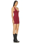Wine Red Mini Dress Front.webp