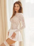 Lace sheer mini dress front.webp