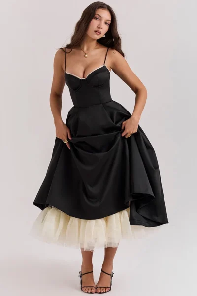 Elegant A-line Backless Sexy Midi Dress For Women Fashion Spaghetti Strap Sleeveless Loose Club Party Sexy Dress New