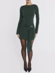 Draped ruched mini dress front.webp