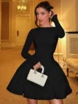 elegant long sleeve mini dress for women.webp
