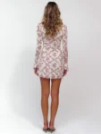 deep V neck floral print mini dress.webp
