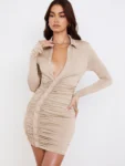 Light Blue Ruched Mini Dress.webp