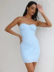 Green Strapless Mini Dress.webp