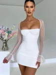 Mesh Backless Long Sleeve Mini Dress.webp