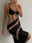 See-Through Patchwork Mini Dress.webp