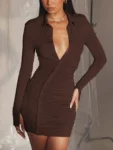 Light Blue Ruched Mini Dress.webp