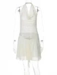 Lace Halter Sexy Mini Dress White.webp