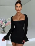 Mesh Backless Long Sleeve Mini Dress.webp
