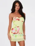 Strapless printed mini dress front.webp