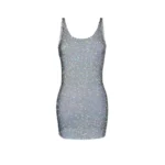 Glitter See-Through Mini Dress Festival Look