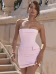 strapless mini dress