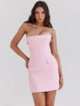 strapless mini dress