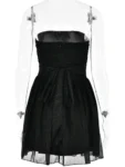 Strapless Sequin Black Mini Party Dress