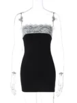 Lace strapless bodycon mini dress front.webp