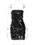 Silver Sequins Strapless Mini Dress.webp