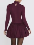 Burgundy mini dress front.webp