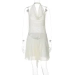 Lace Halter Sexy Mini Dress White.webp