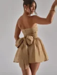Strapless Sequin Black Mini Party Dress